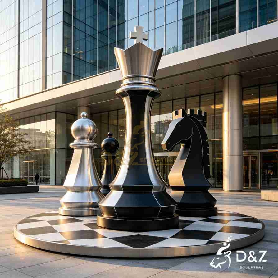 Metal Chess Sculpture 5 Metal Chess Sculpture 5
