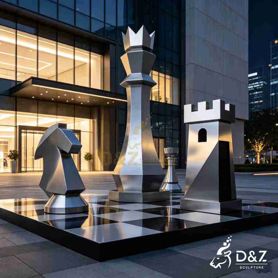 Metal Chess Sculpture 6 Metal Chess Sculpture 6