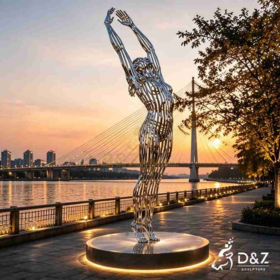 Sliced Metal Figure Sculpture 4 Sliced Metal Figure Sculpture 4