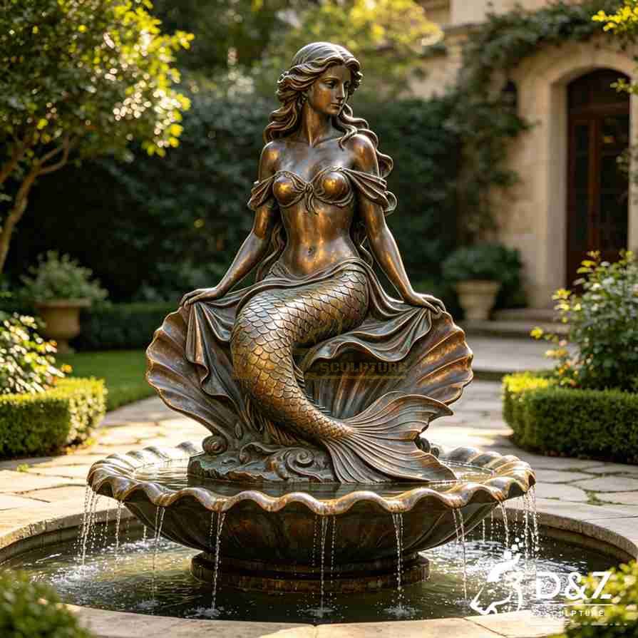 Bronze Mermaid Fountain 2