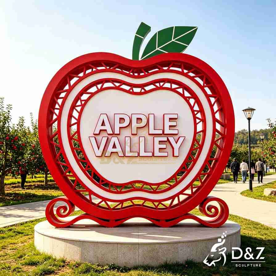 Red Apple Sculpture 4 Red Apple Sculpture 4