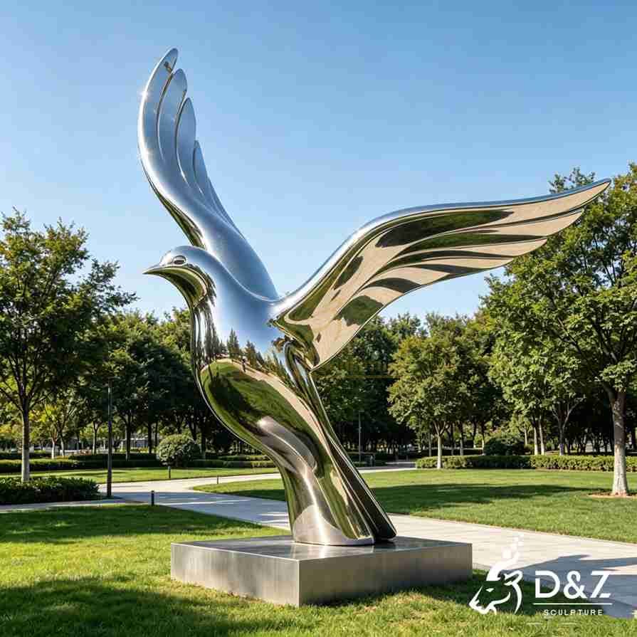 Metal Flying Bird Sculpture 5 Metal Flying Bird Sculpture 5