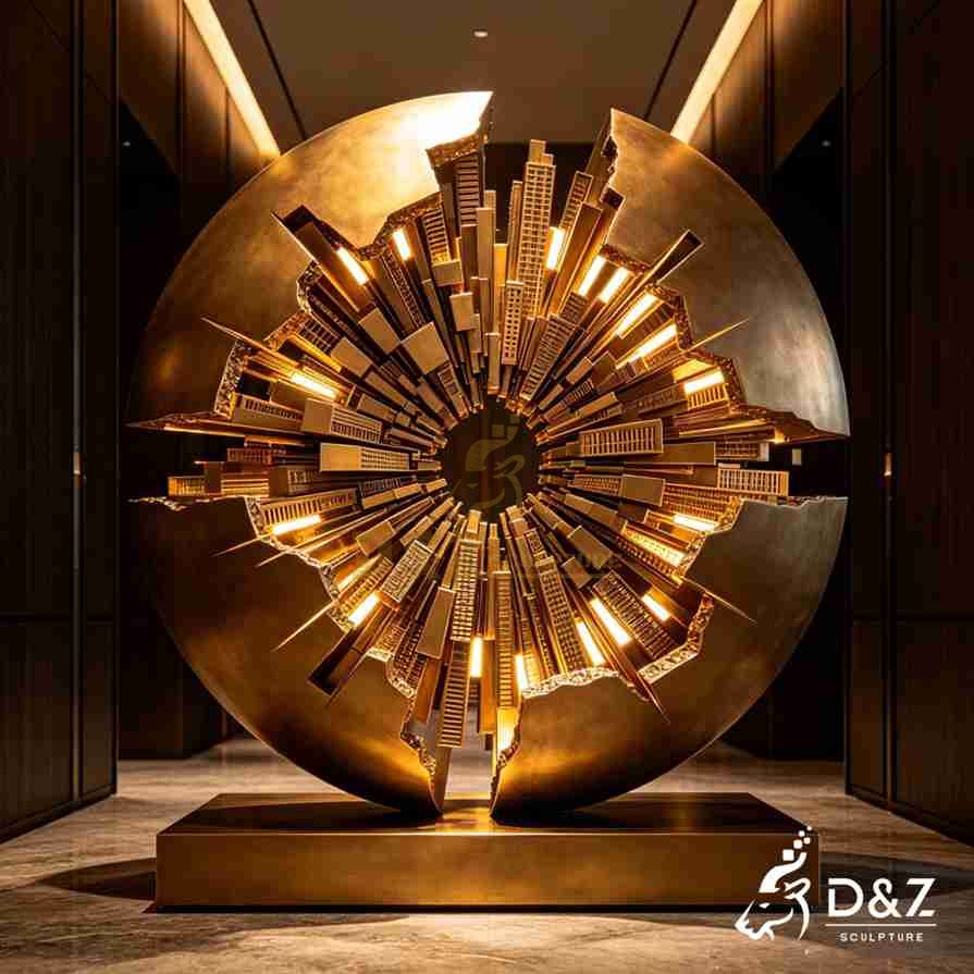 Circular Cityscape Sculpture 3