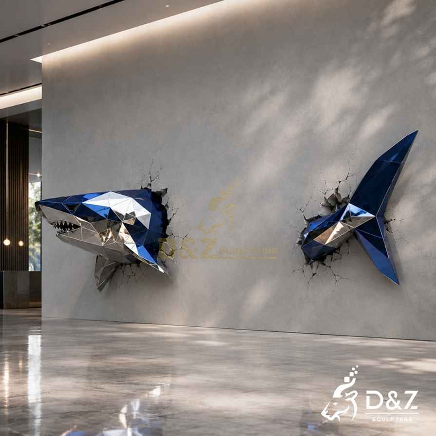 Metal Shark Wall Sculpture 5