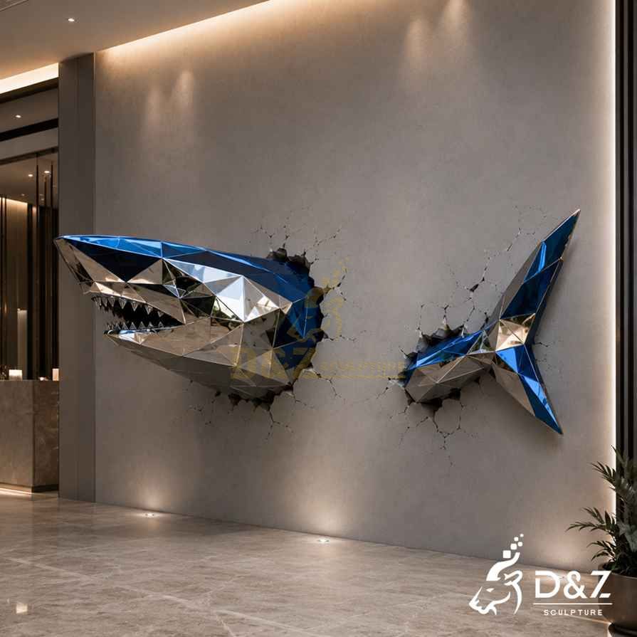 Metal Shark Wall Sculpture 6