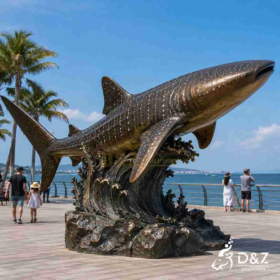 Bronze Whale Shark Statue 4 Bronze Whale Shark Statue 4