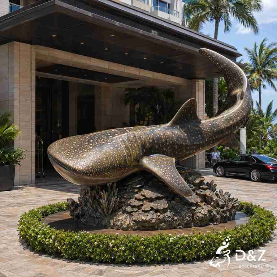 Bronze Whale Shark Statue 5 Bronze Whale Shark Statue 5