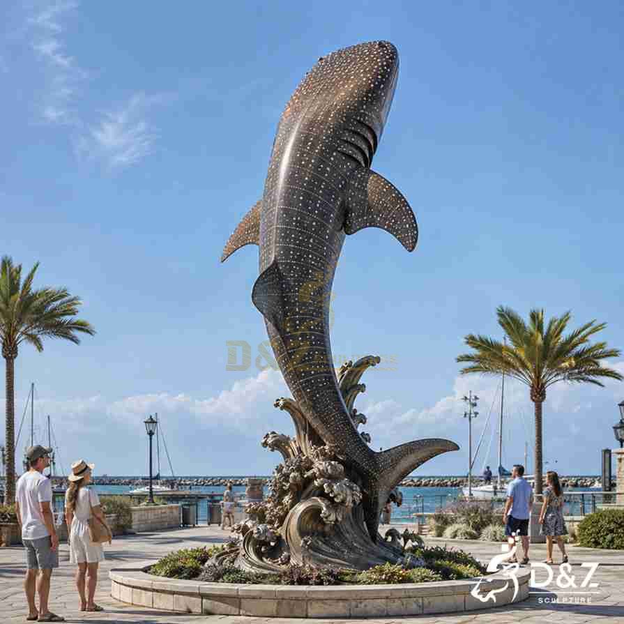 Bronze Whale Shark Statue 6 Bronze Whale Shark Statue 6