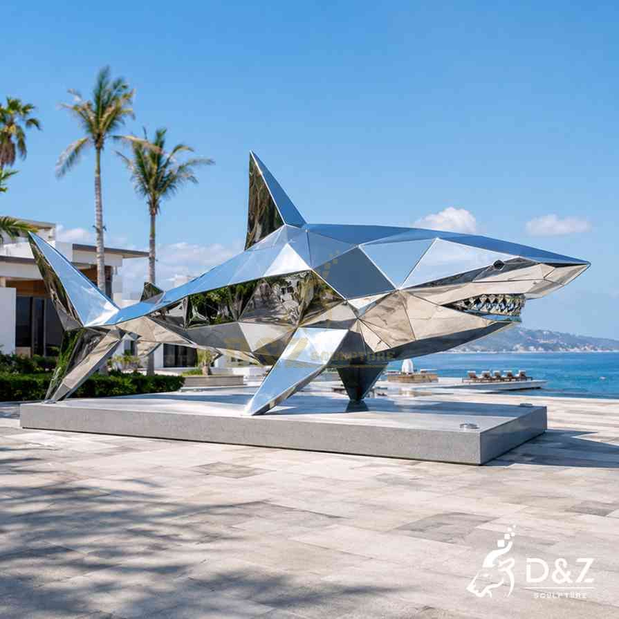 20-4 Bronze & Metal Shark Sculptures