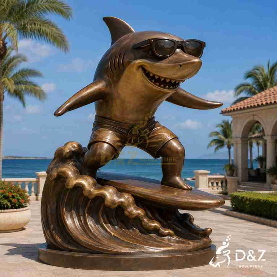 20-6 Bronze & Metal Shark Sculptures