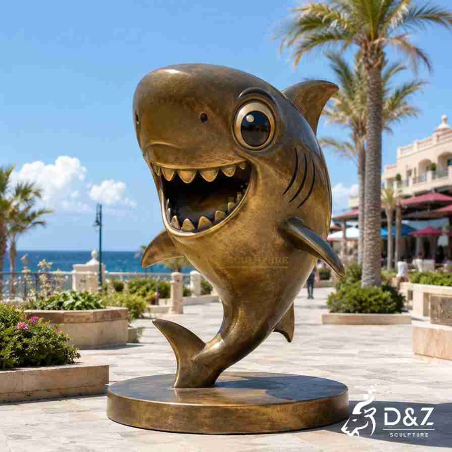 20-8 Bronze & Metal Shark Sculptures