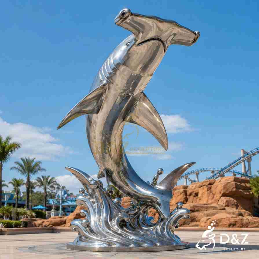 20-11 Bronze & Metal Shark Sculptures