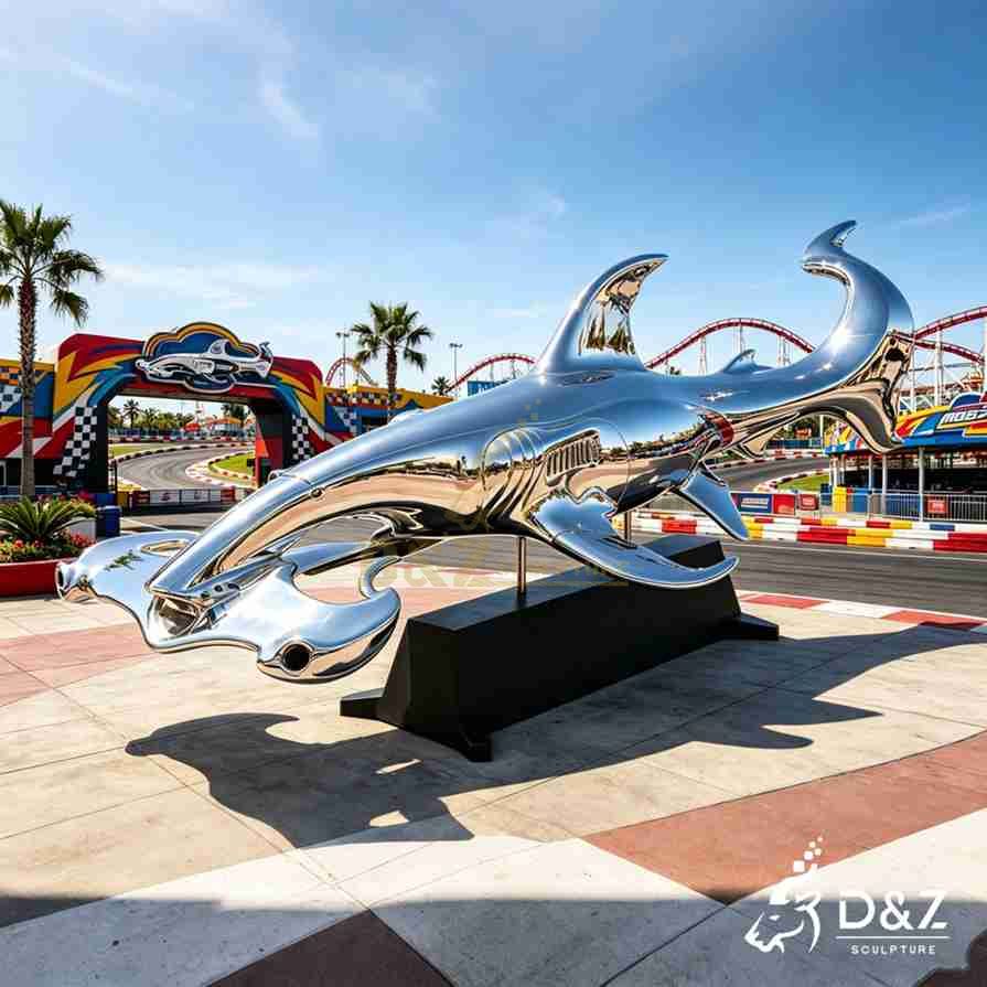 20-17 Bronze & Metal Shark Sculptures