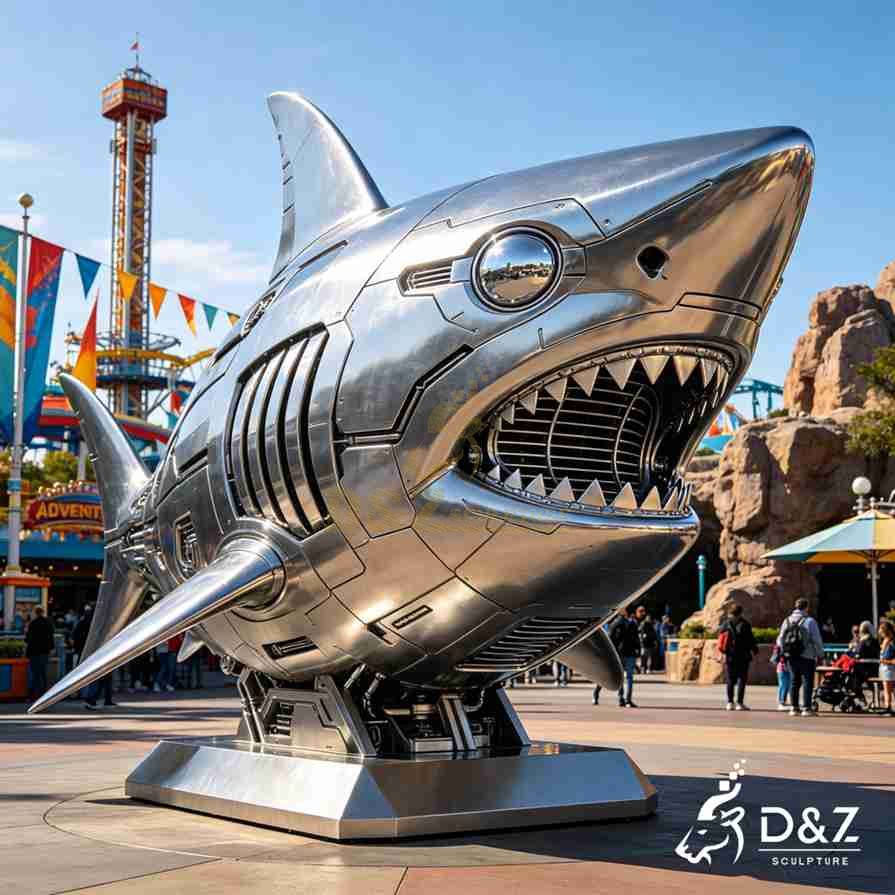20-18 Bronze & Metal Shark Sculptures