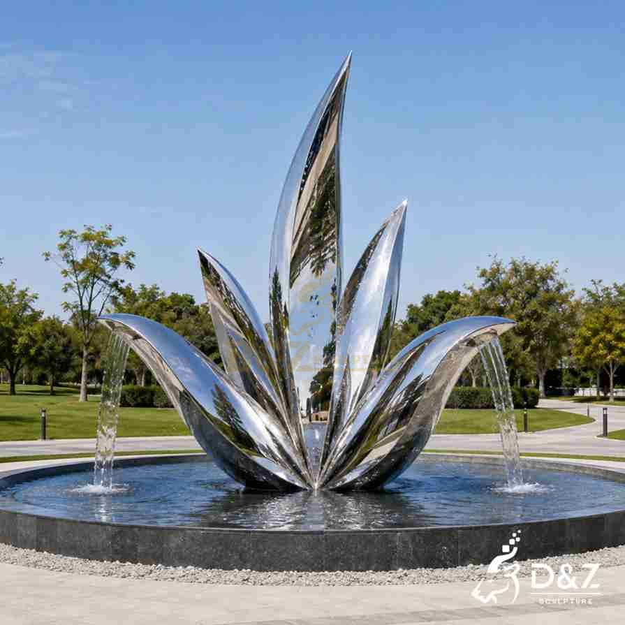 Metal Lotus Water Fountain 1 Metal Lotus Water Fountain 1