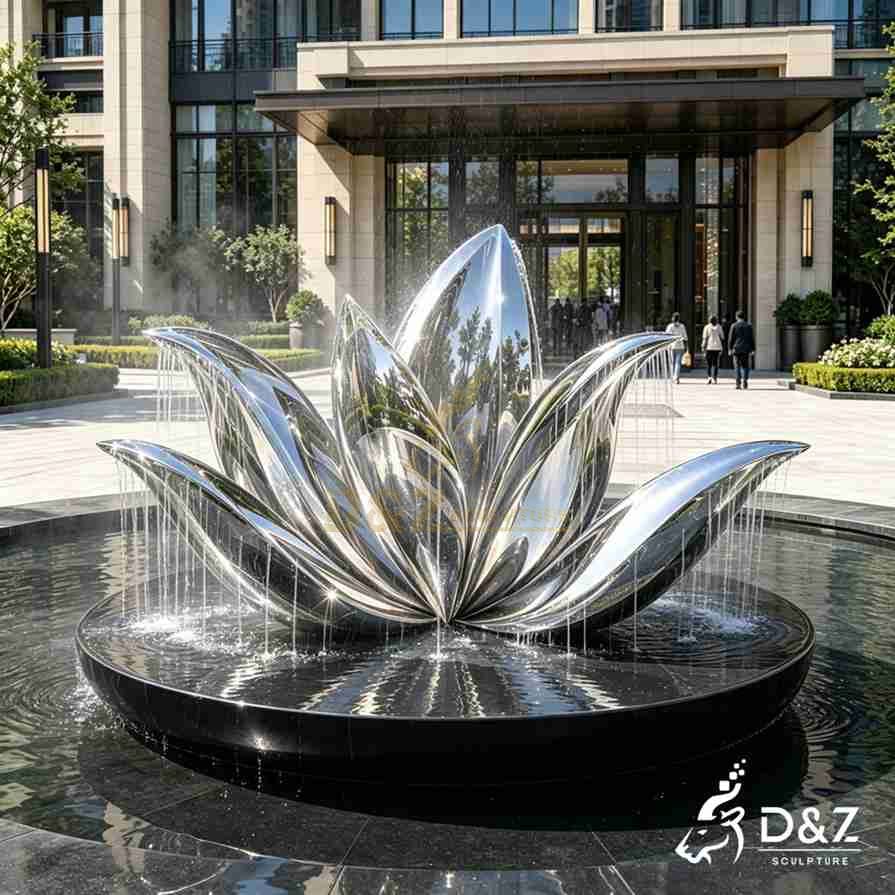 Metal Lotus Water Fountain 2 Metal Lotus Water Fountain 2