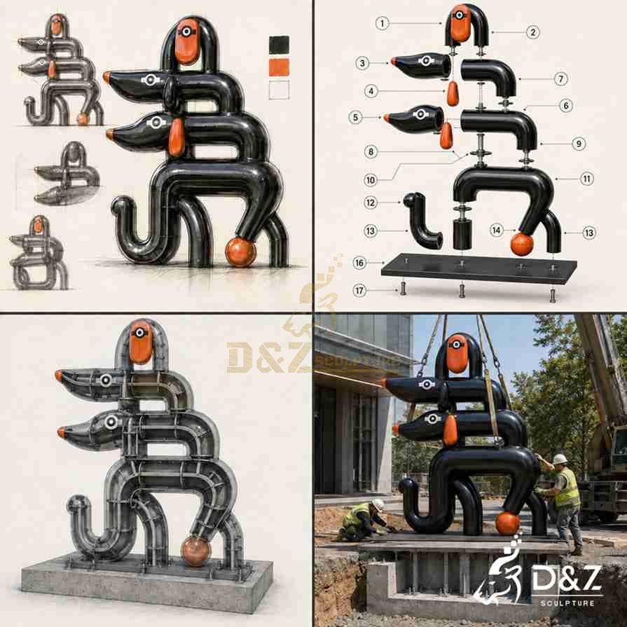 Cartoon Dog Sculpture 7