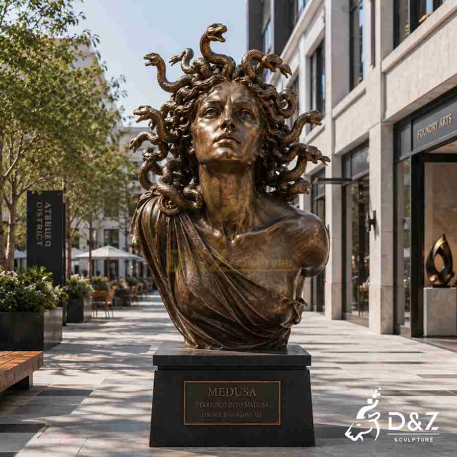 Bronze Medusa Bust Statue 1 Bronze Medusa Bust Statue 1