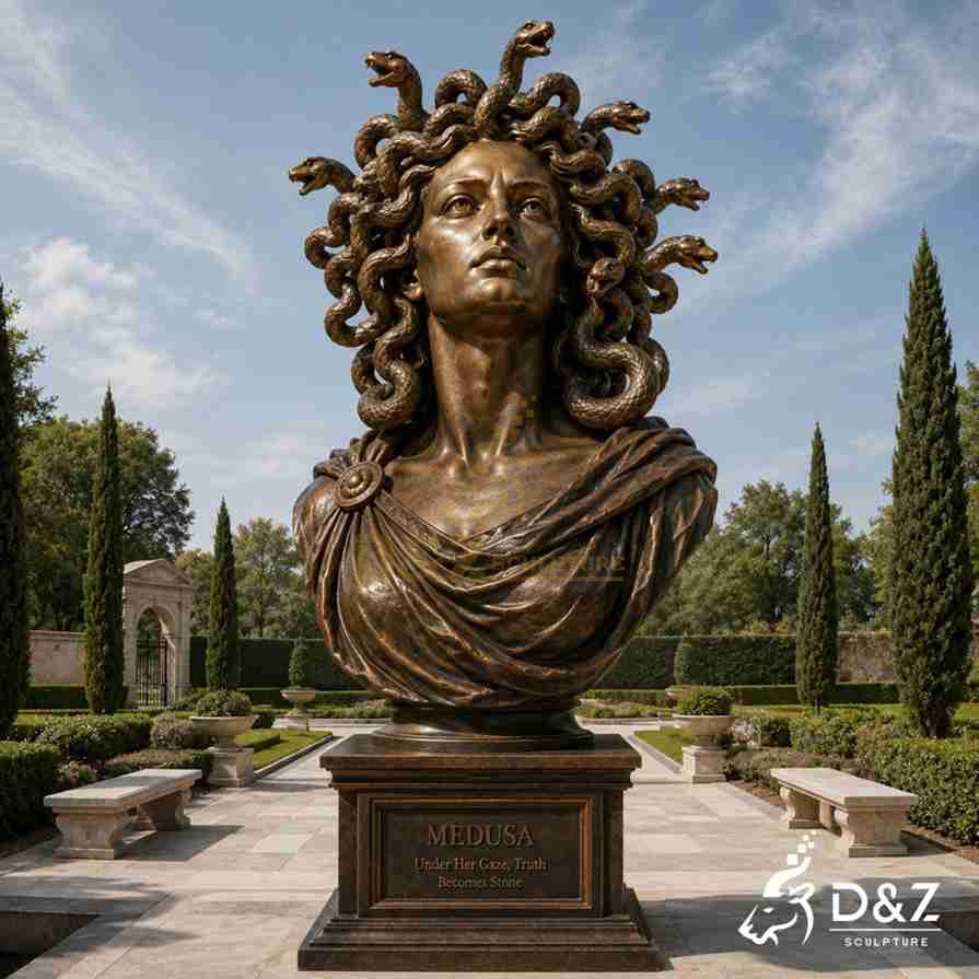 Bronze Medusa Bust Statue 3 Bronze Medusa Bust Statue 3
