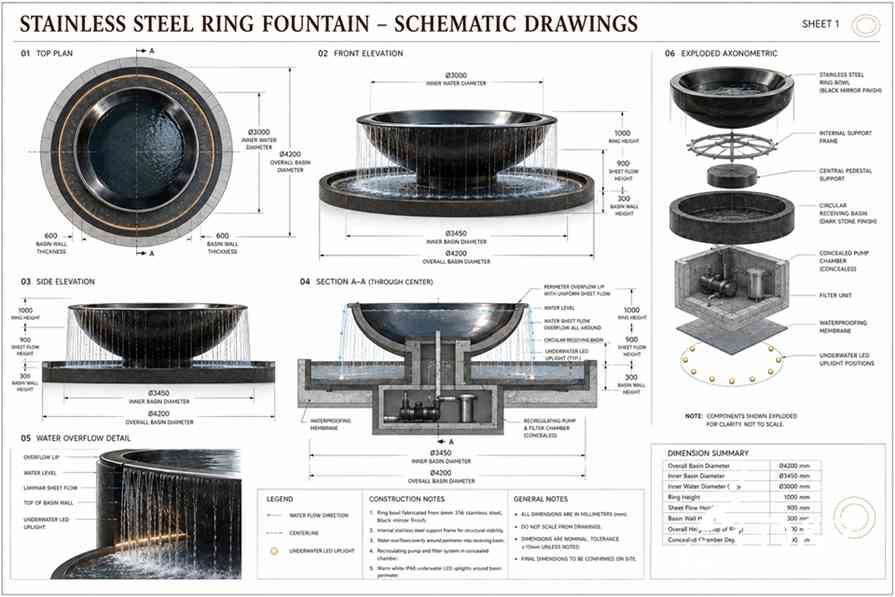 Metal Bowl Water Fountain 4 Metal Bowl Water Fountain 4