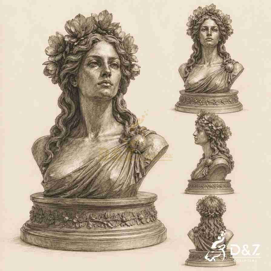 Persephone Bust Statue 7
