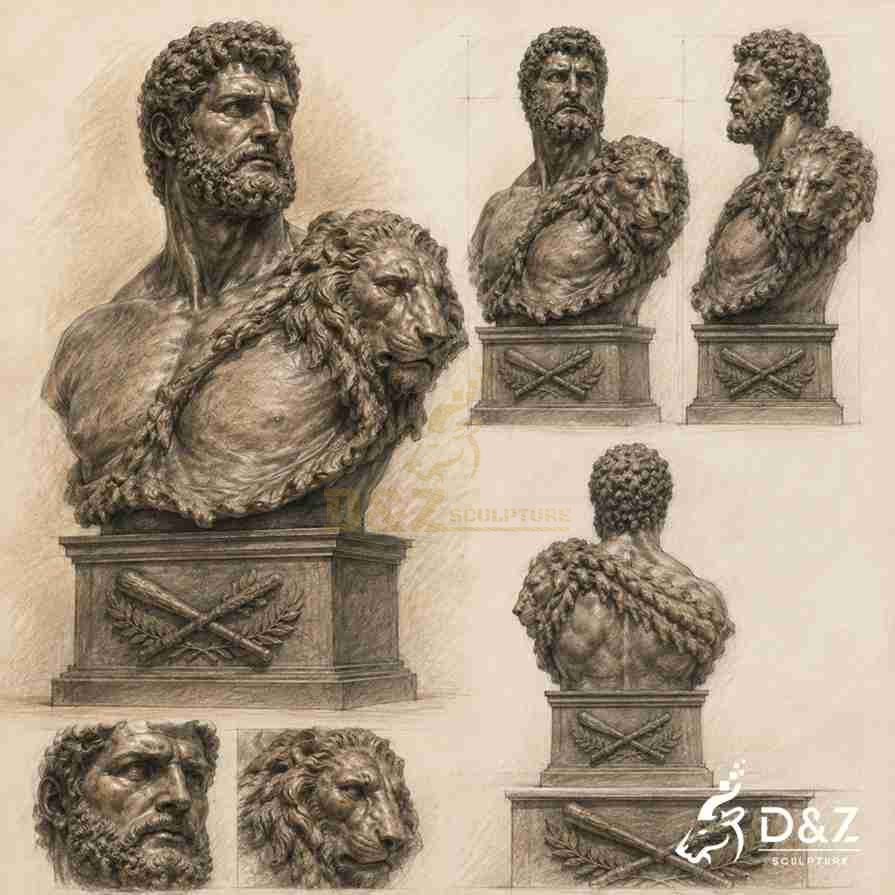 Hercules Bust Statue 6 Hercules Bust Statue 6