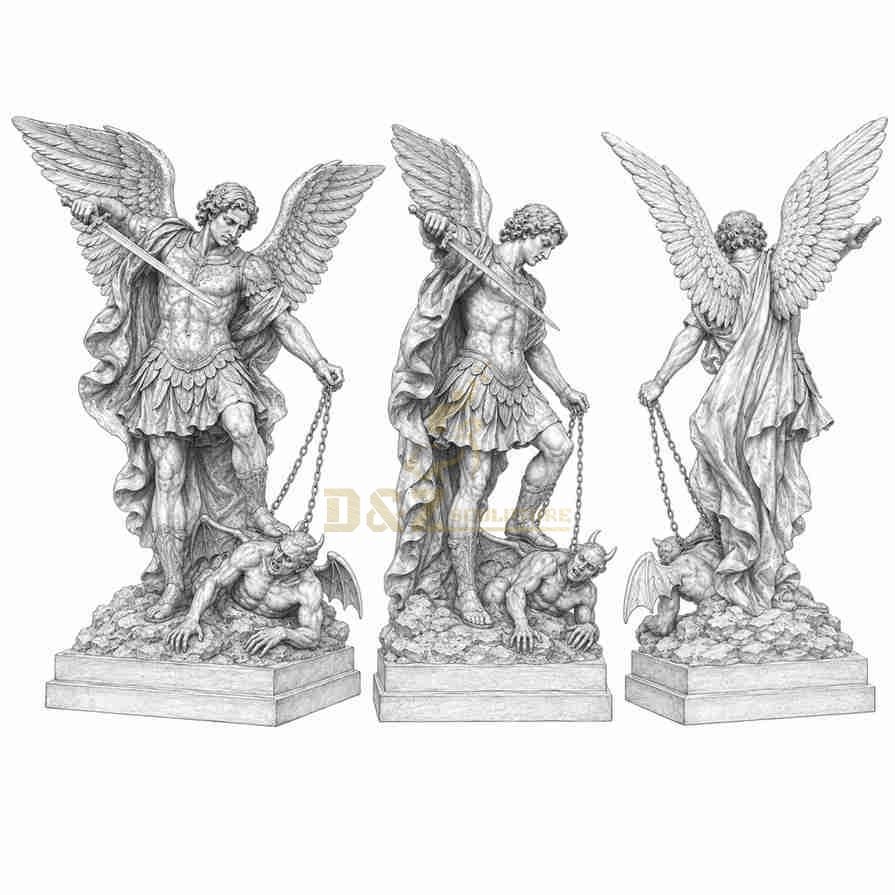 Bronze Archangel Michael Statue 1