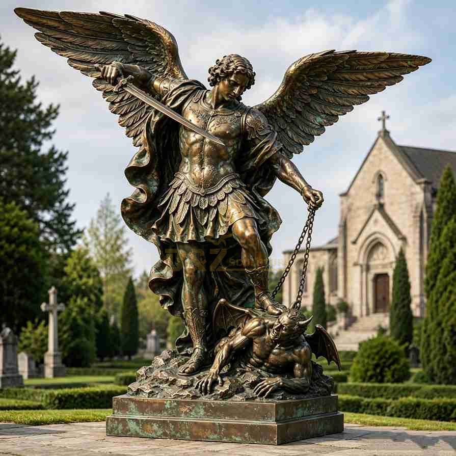 Bronze Archangel Michael Statue 2