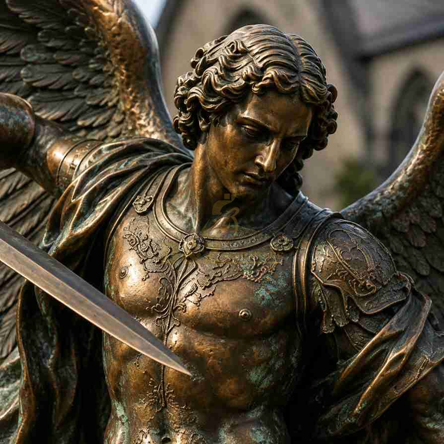 Bronze Archangel Michael Statue 5
