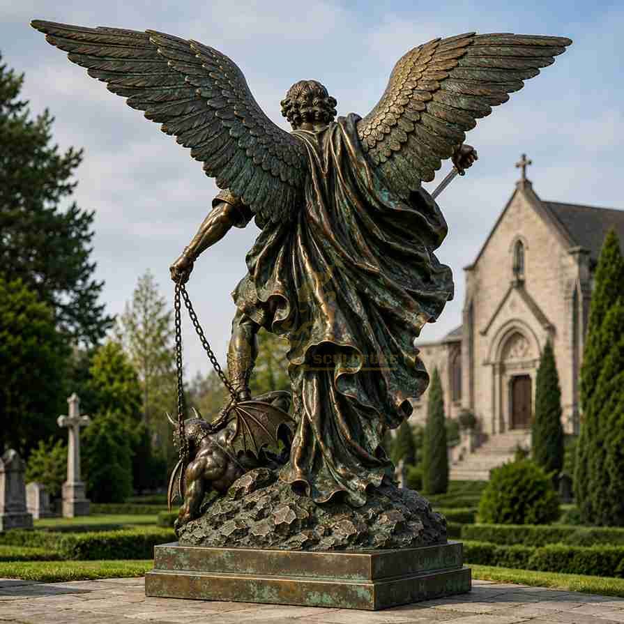 Bronze Archangel Michael Statue 4