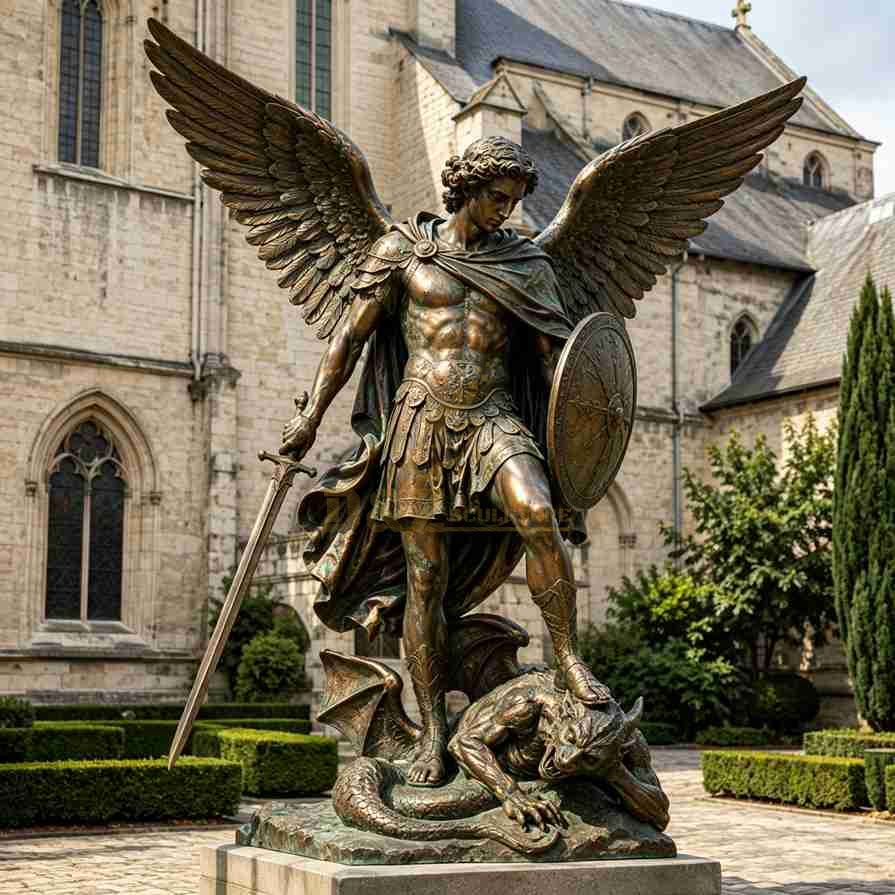 Bronze Archangel Michael Statue 6