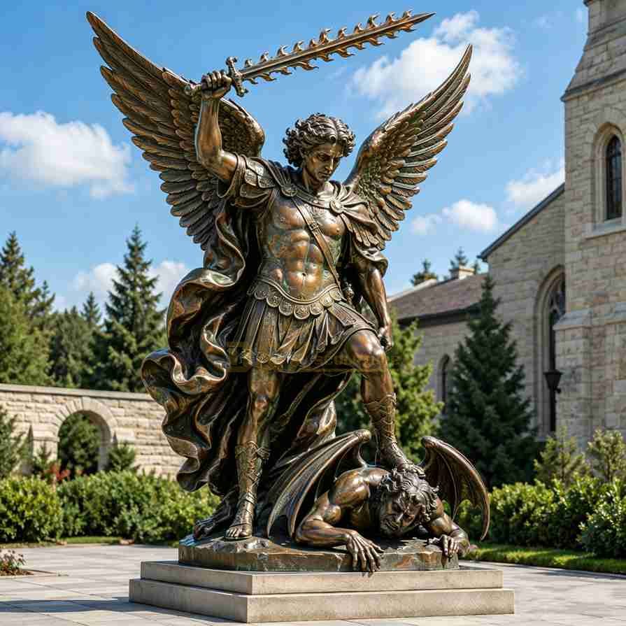 Bronze Archangel Michael Statue 8