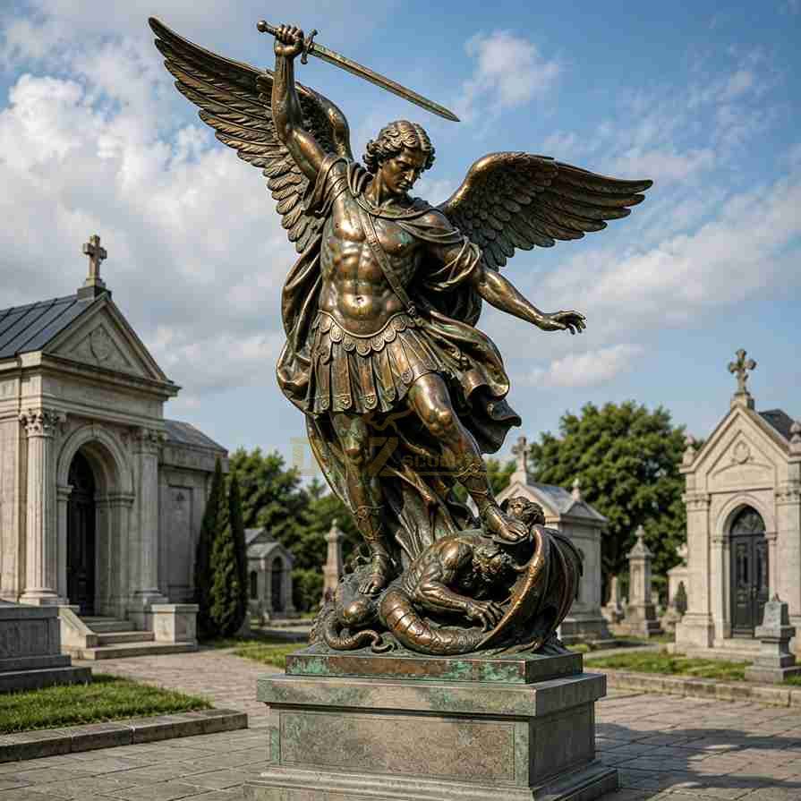Bronze Archangel Michael Statue 10