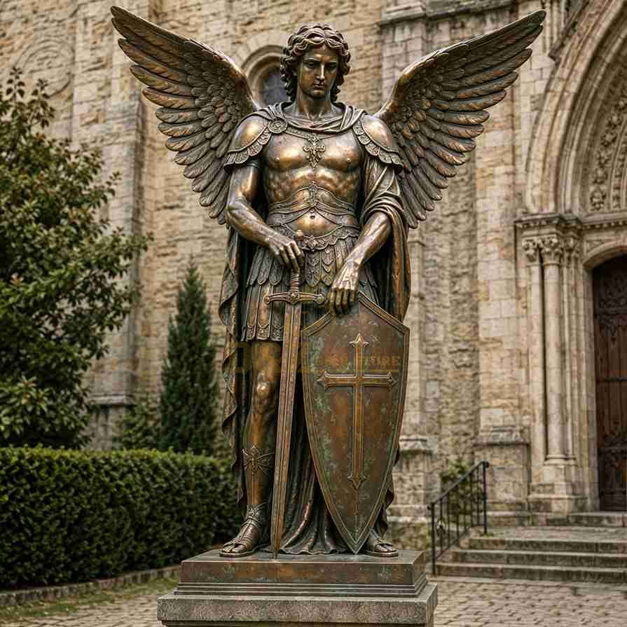 Bronze Archangel Michael Statue 11