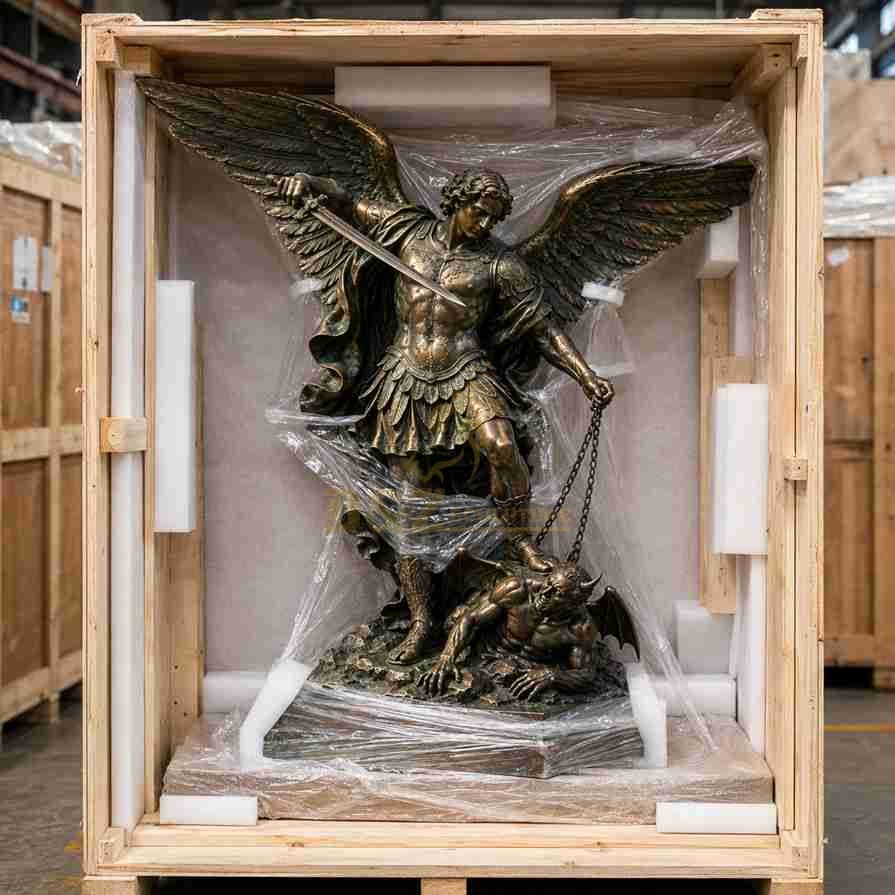 Bronze Archangel Michael Statue 12